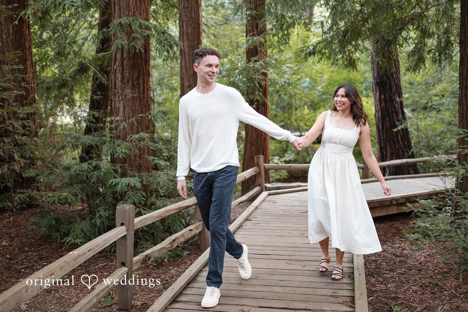 Gabriela + Jack Fun time portrait on the wooden boardwalks
