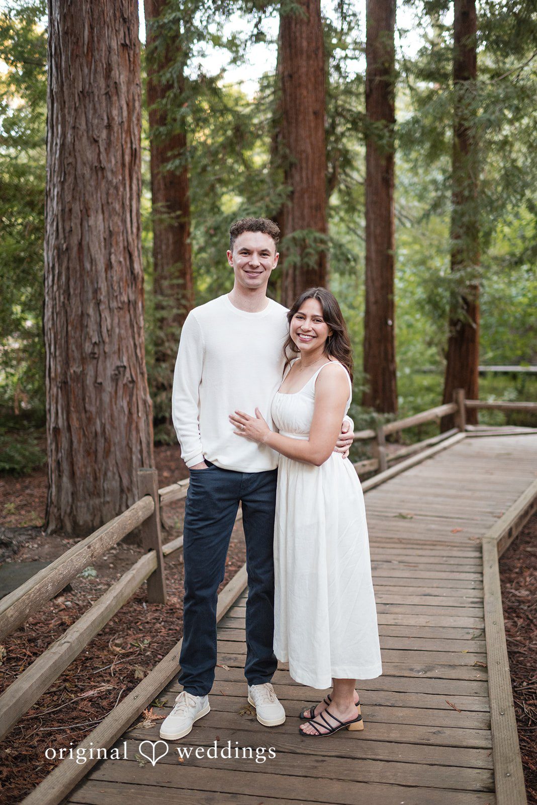 Gabriela + Jack A stunning portrait on the wooden boardwalks at Redwoods