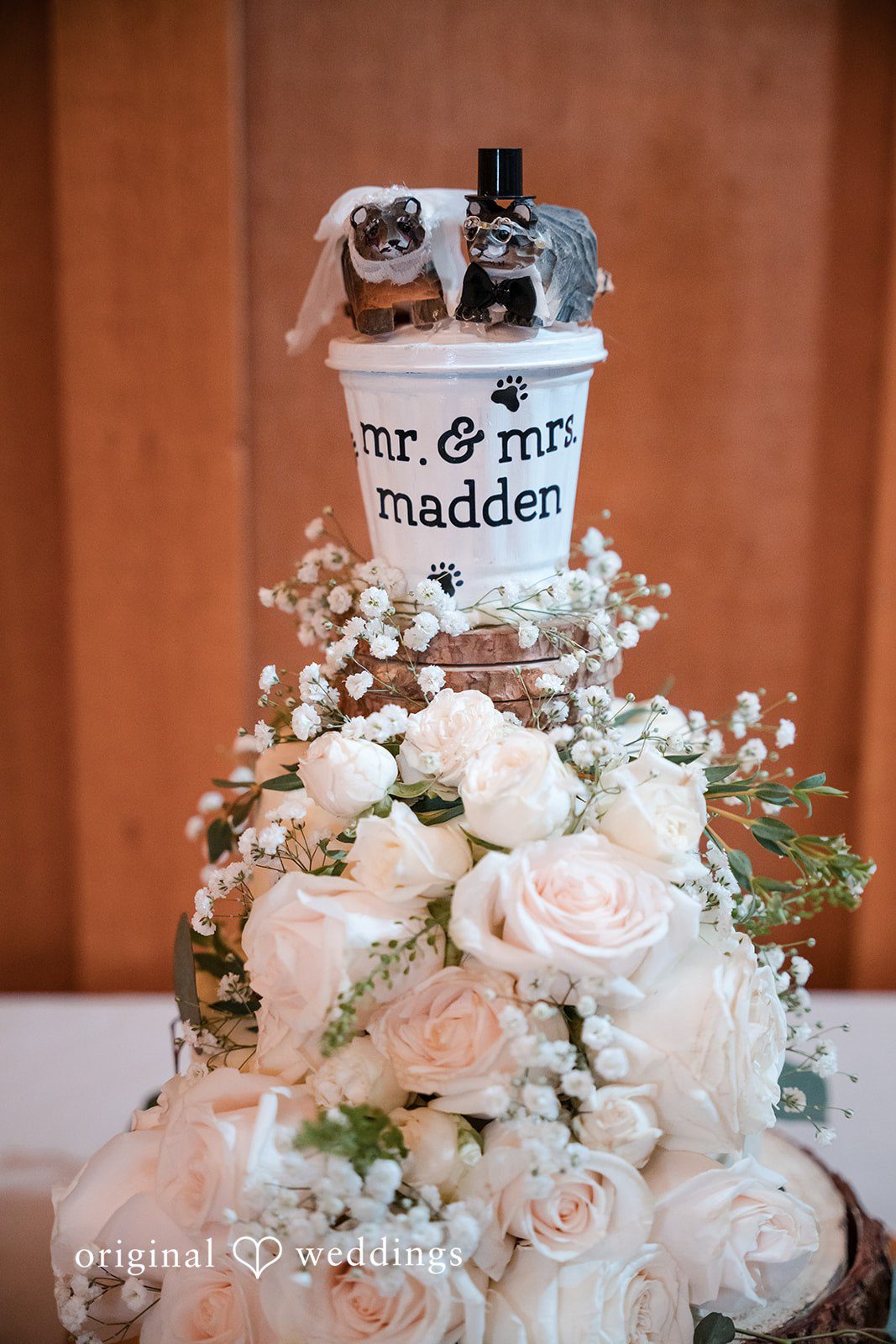 Romantic floral decor portrait at River Highlands Ranch
