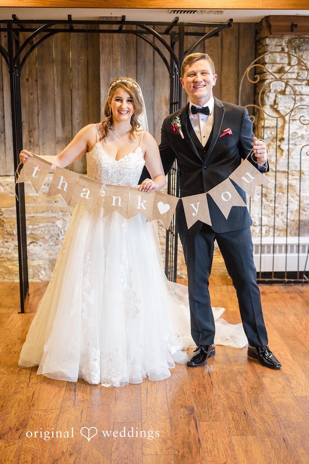 Bride and groom entering the reception celebration
