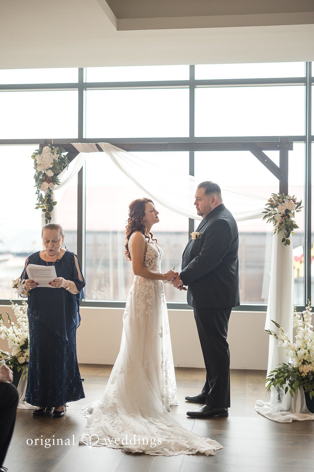 Beautiful ceremony interaction at Rye Street Tavern