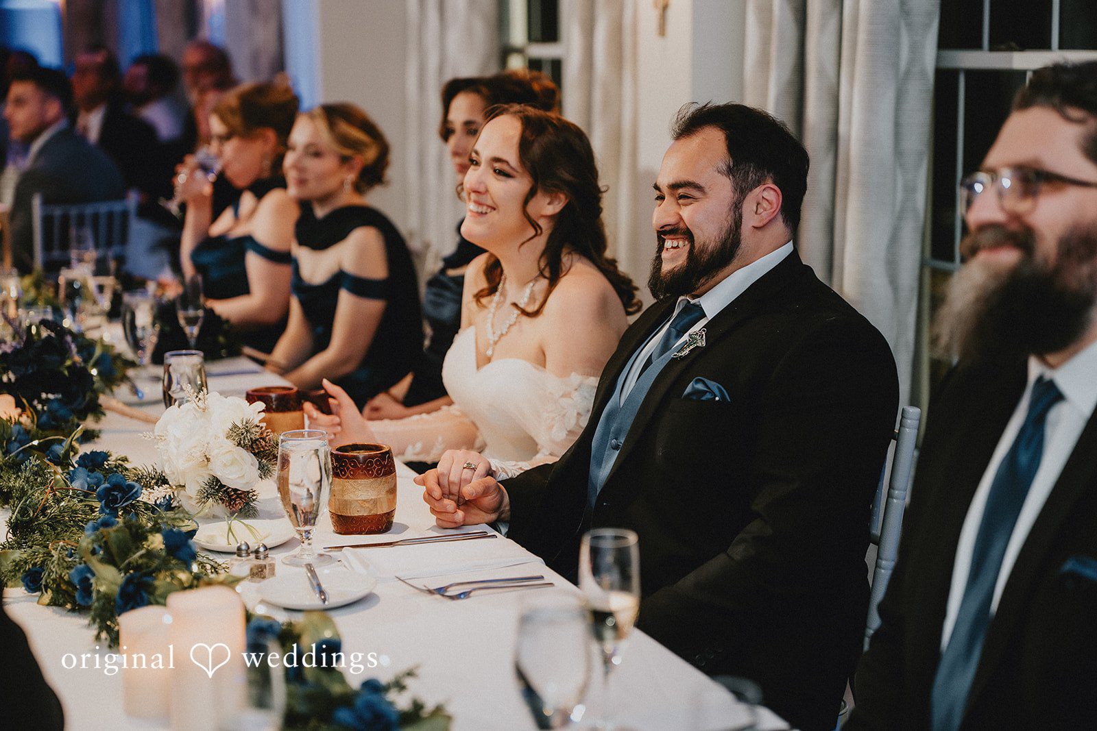 Mary + Ryan Couple enjoying their reception with guests