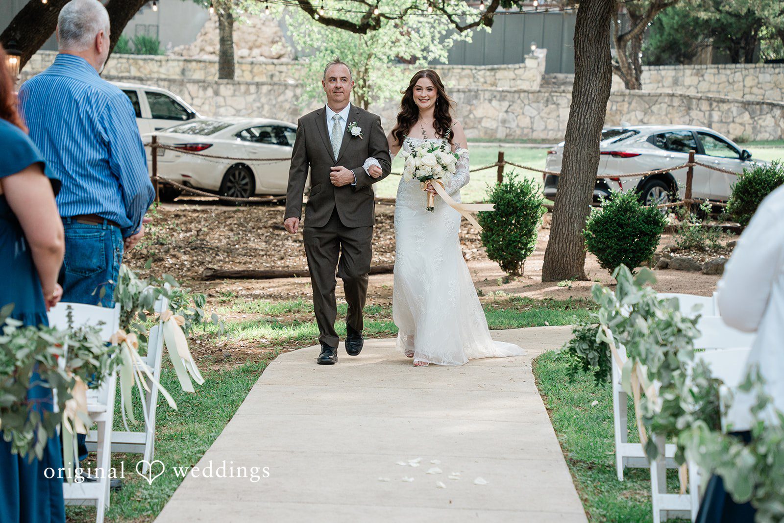Gavin + Kayleigh The bride's father walks the bride down the aisle