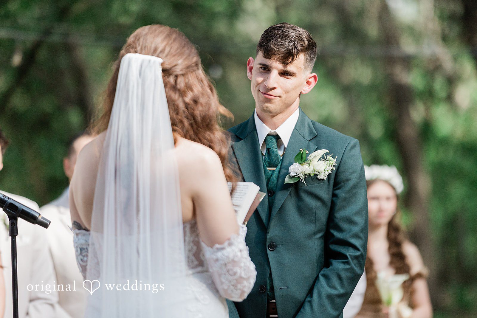 Gavin + Kayleigh The bride reads her vows to the groom