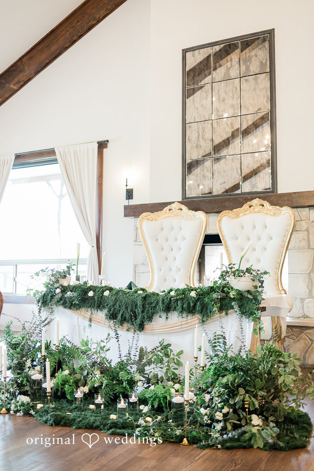 Gavin + Kayleigh The floral decor at the wedding reception