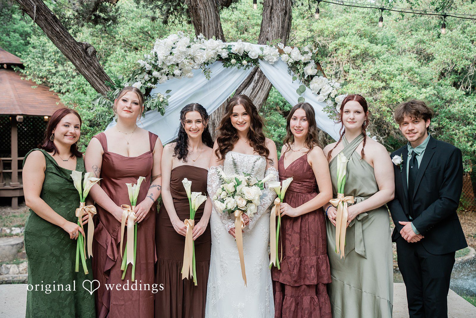 Gavin + Kayleigh A portrait of the bride with her bridesmaids