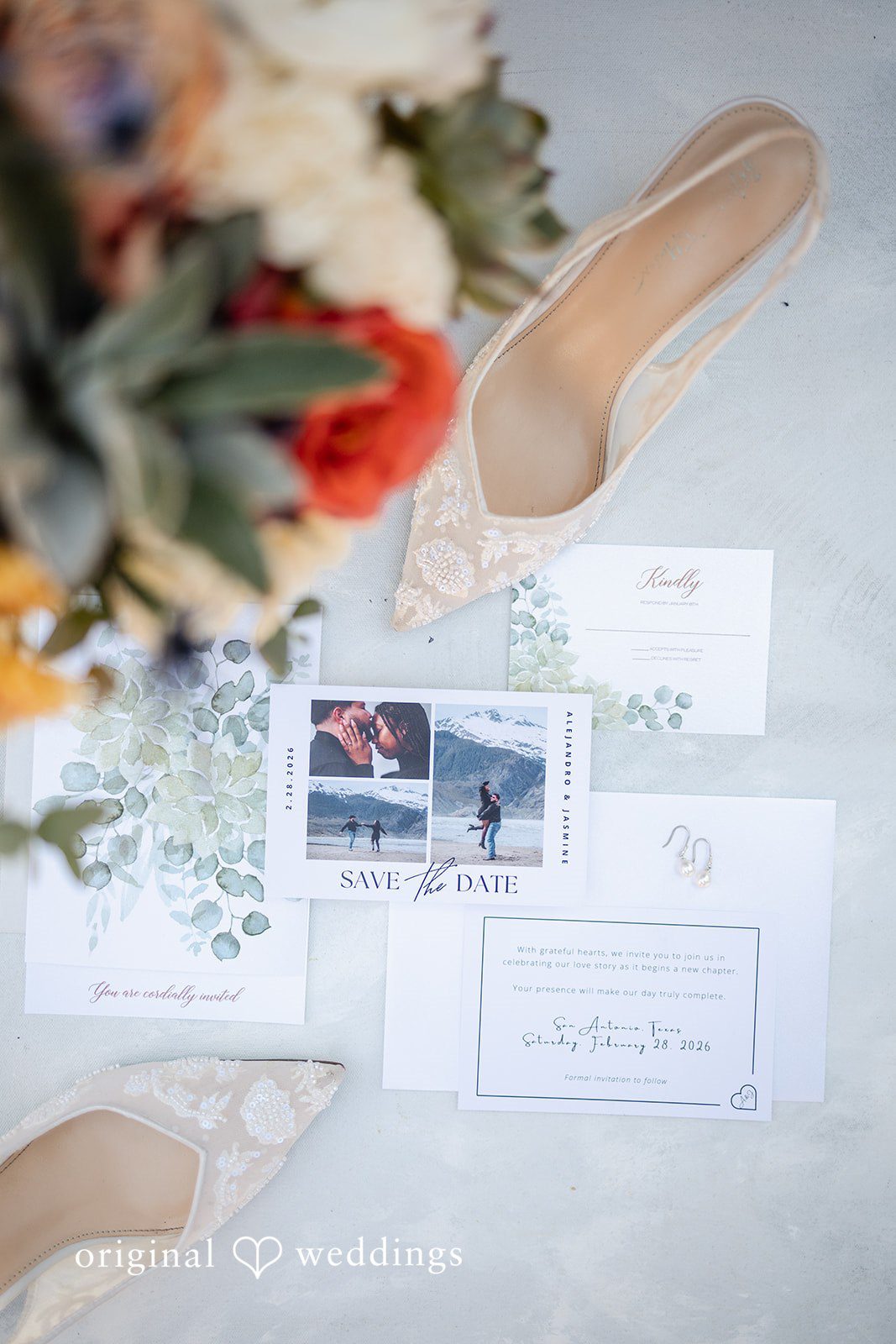 An intimate picture of bride's accessories