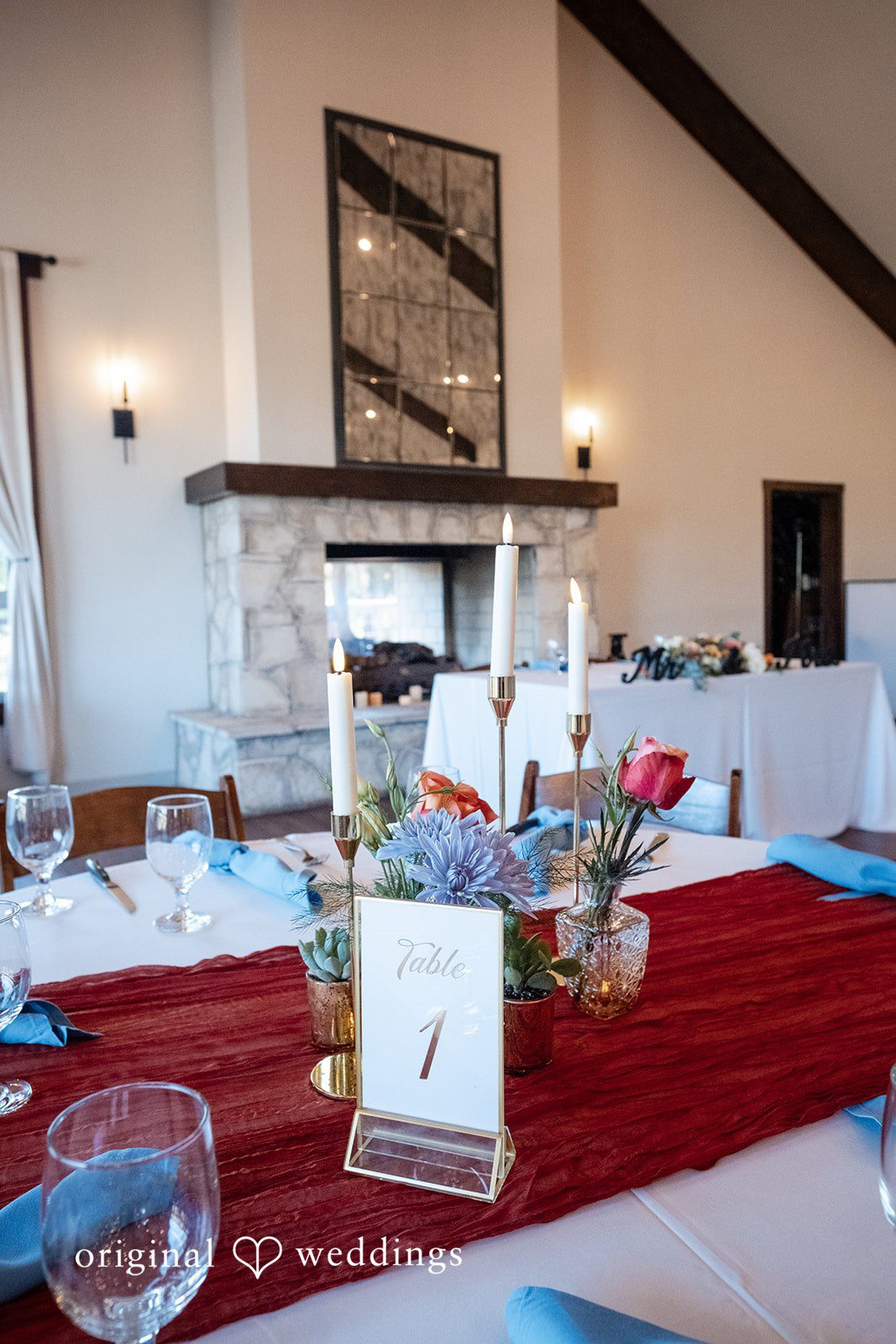 Decorated wedding table at Scenic Springs by Wedgewood Weddings