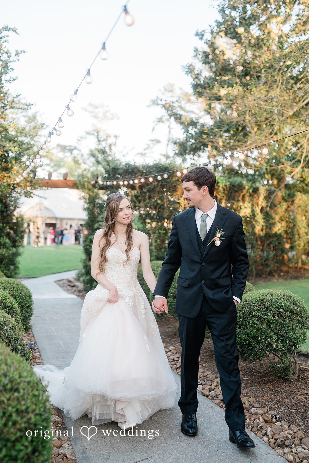The couple takes a walk at Shirley Acres