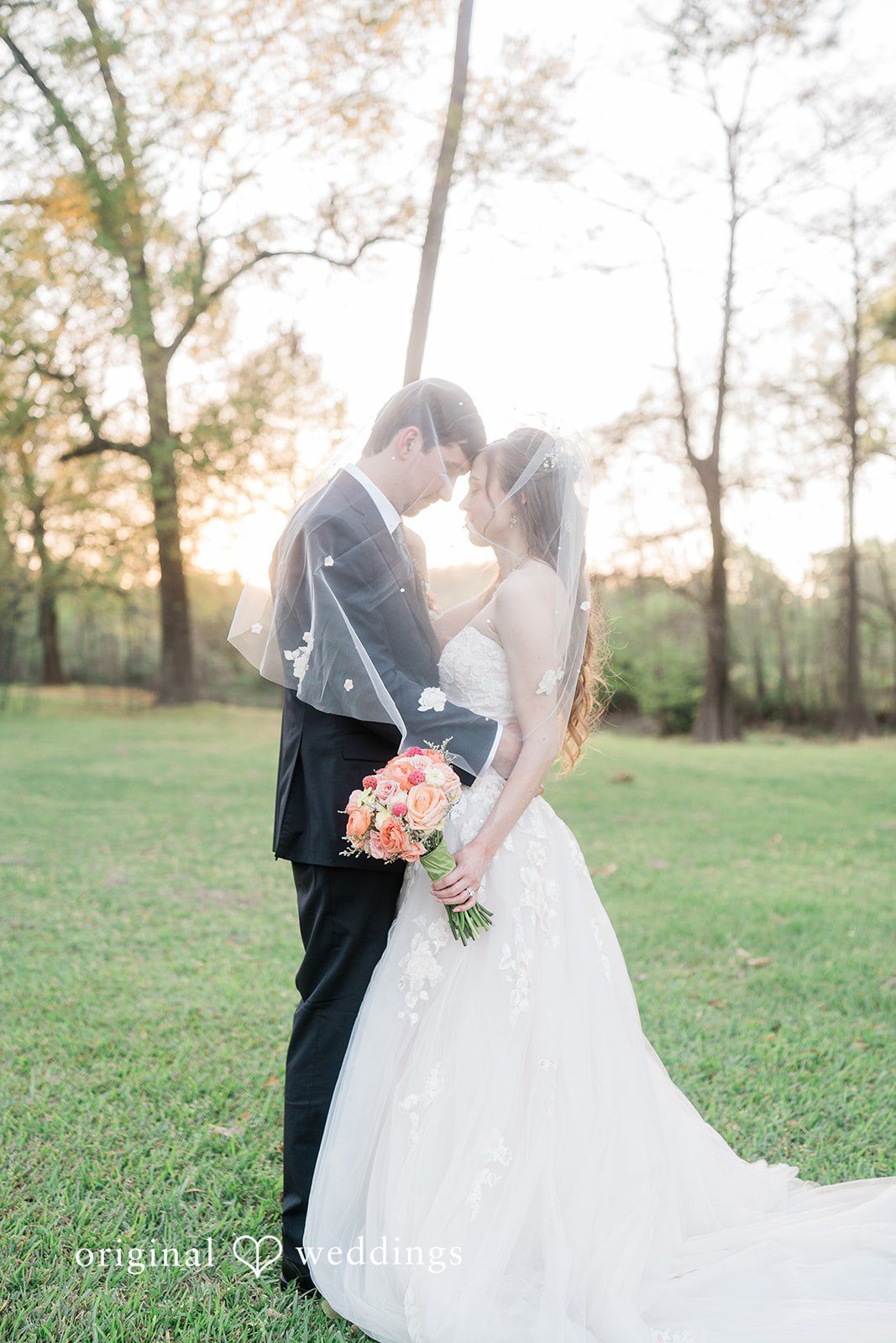 A heartfelt moment of the couple at Shirley Acres' field