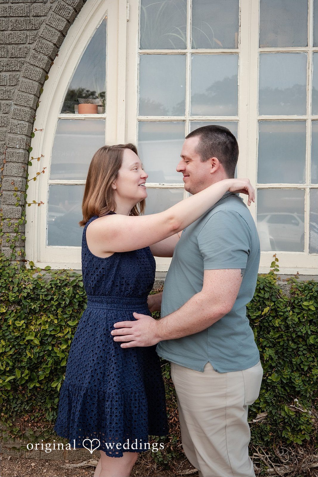 Eric + Kimberly Romantic outdoor engagement photo of the couple