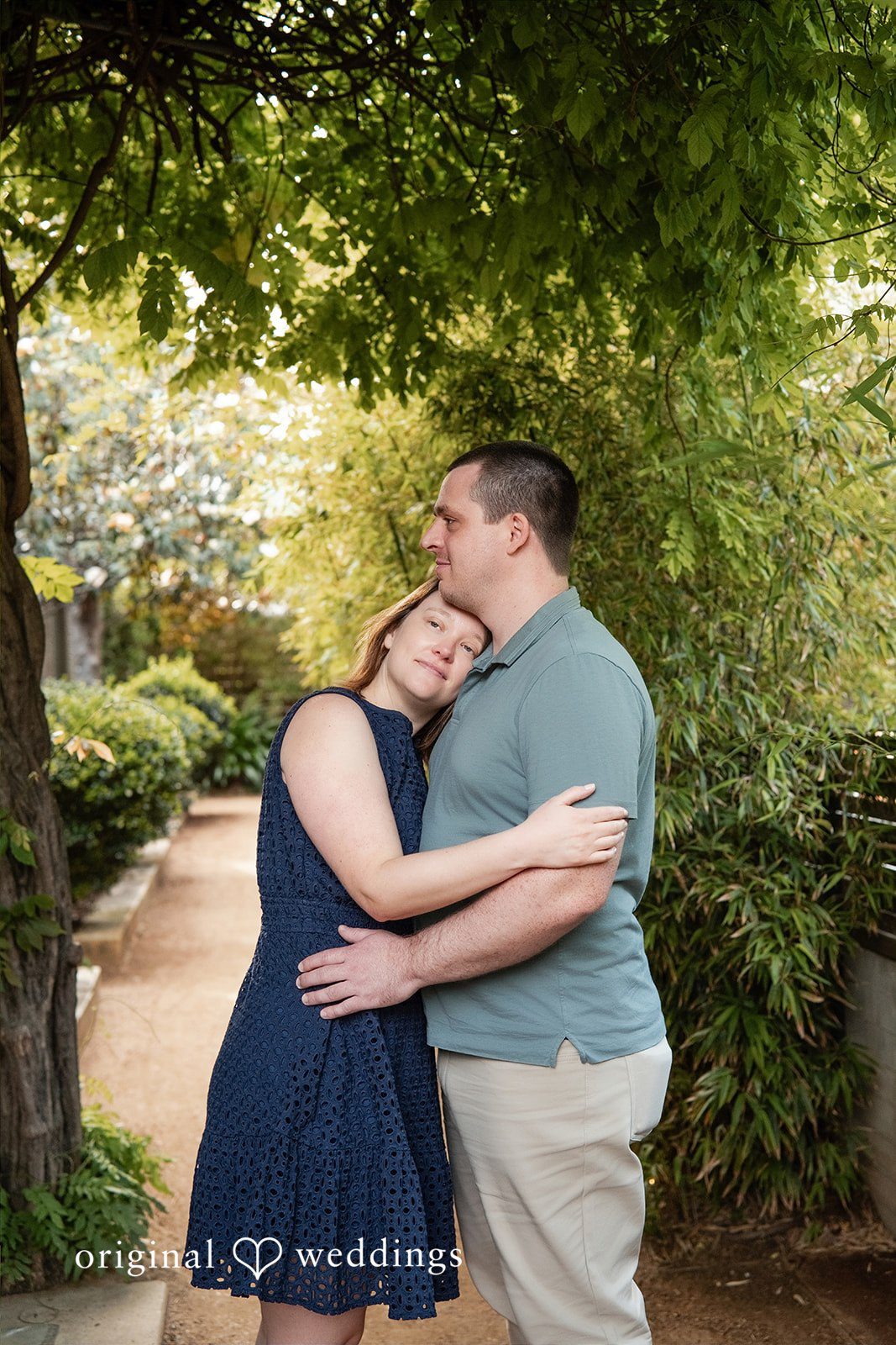 Eric + Kimberly Romantic engagement portrait captured by Austin engagement photographers from Original Weddings
