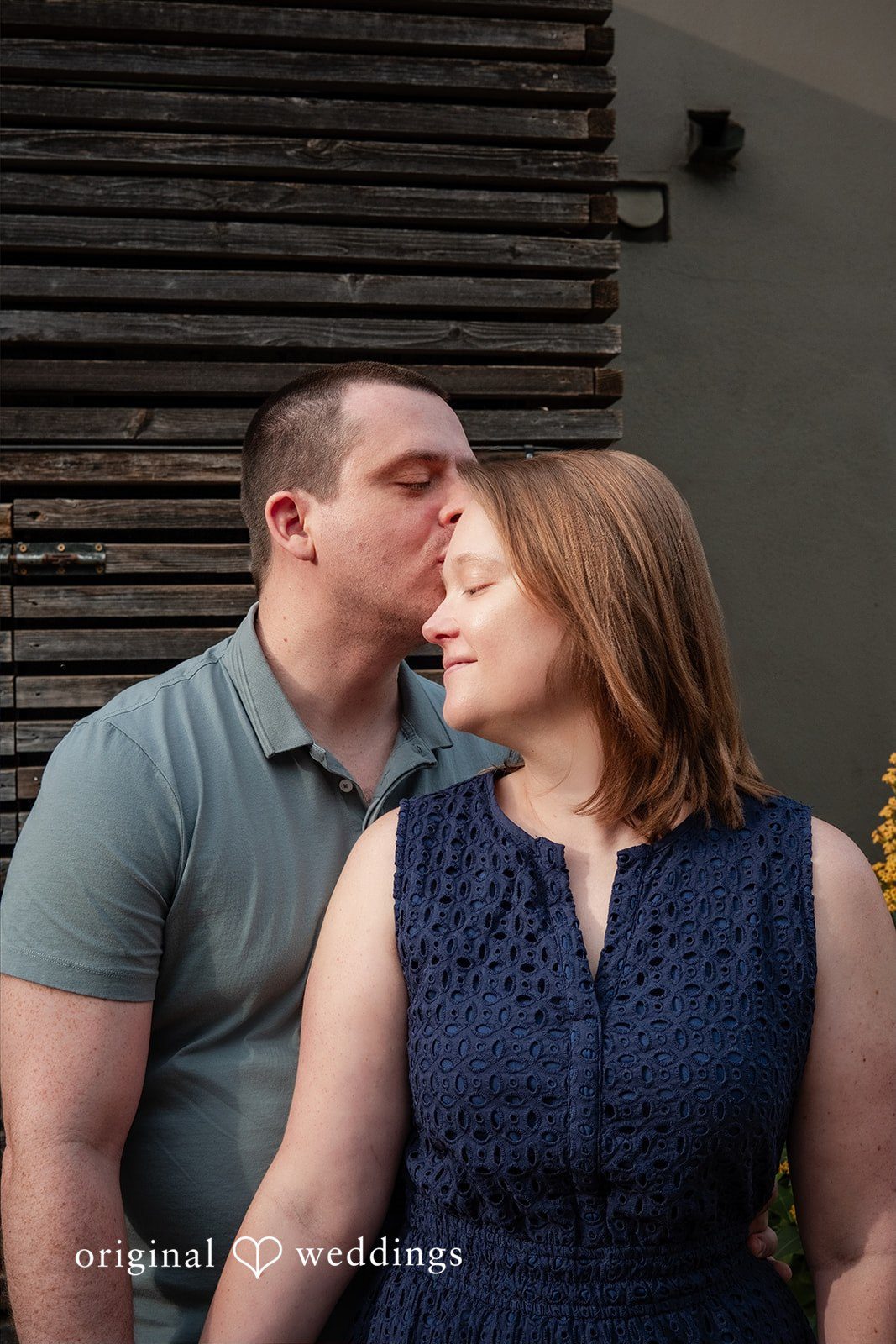 Eric + Kimberly Romantic kiss moment of couple