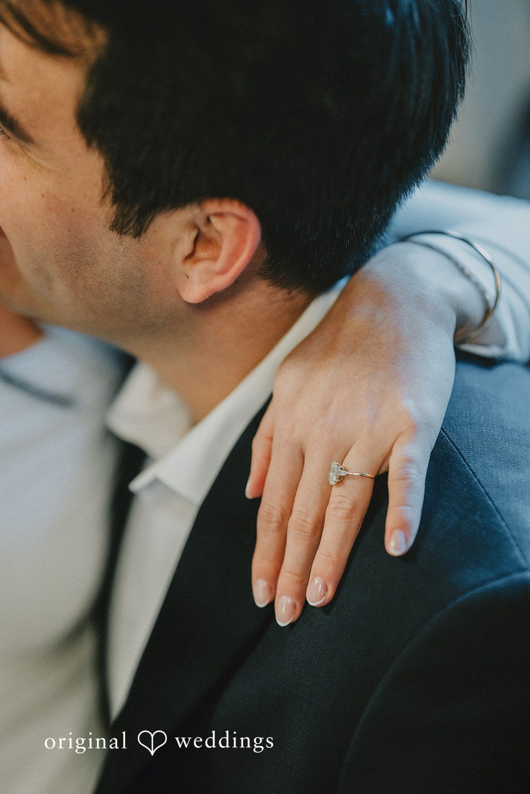 Close up of engagement ring