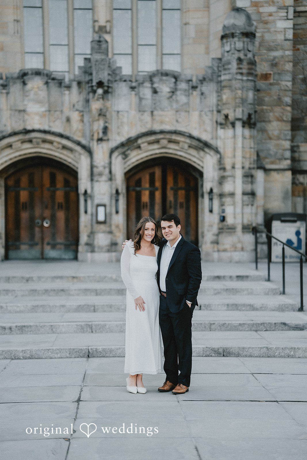 Elegant picture of couple at Sterling Library