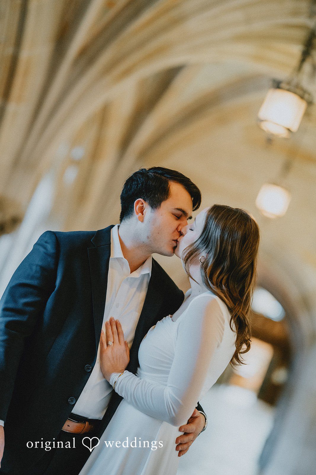 Romantic kiss moment of couple