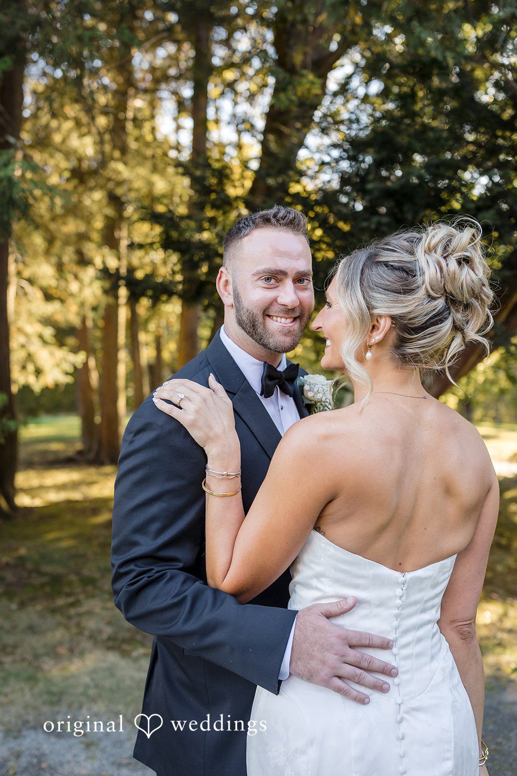 Laura + Nicholas Romantic portrait of bride and groom