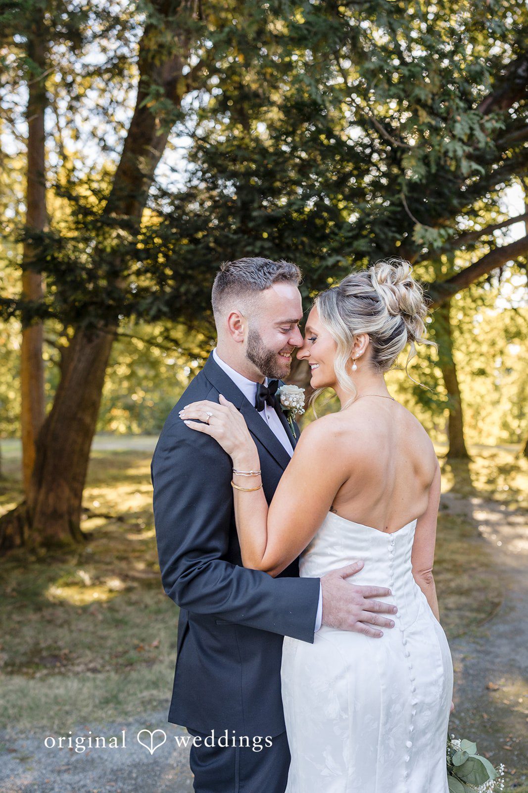 Laura + Nicholas Romantic moment of bride and groom