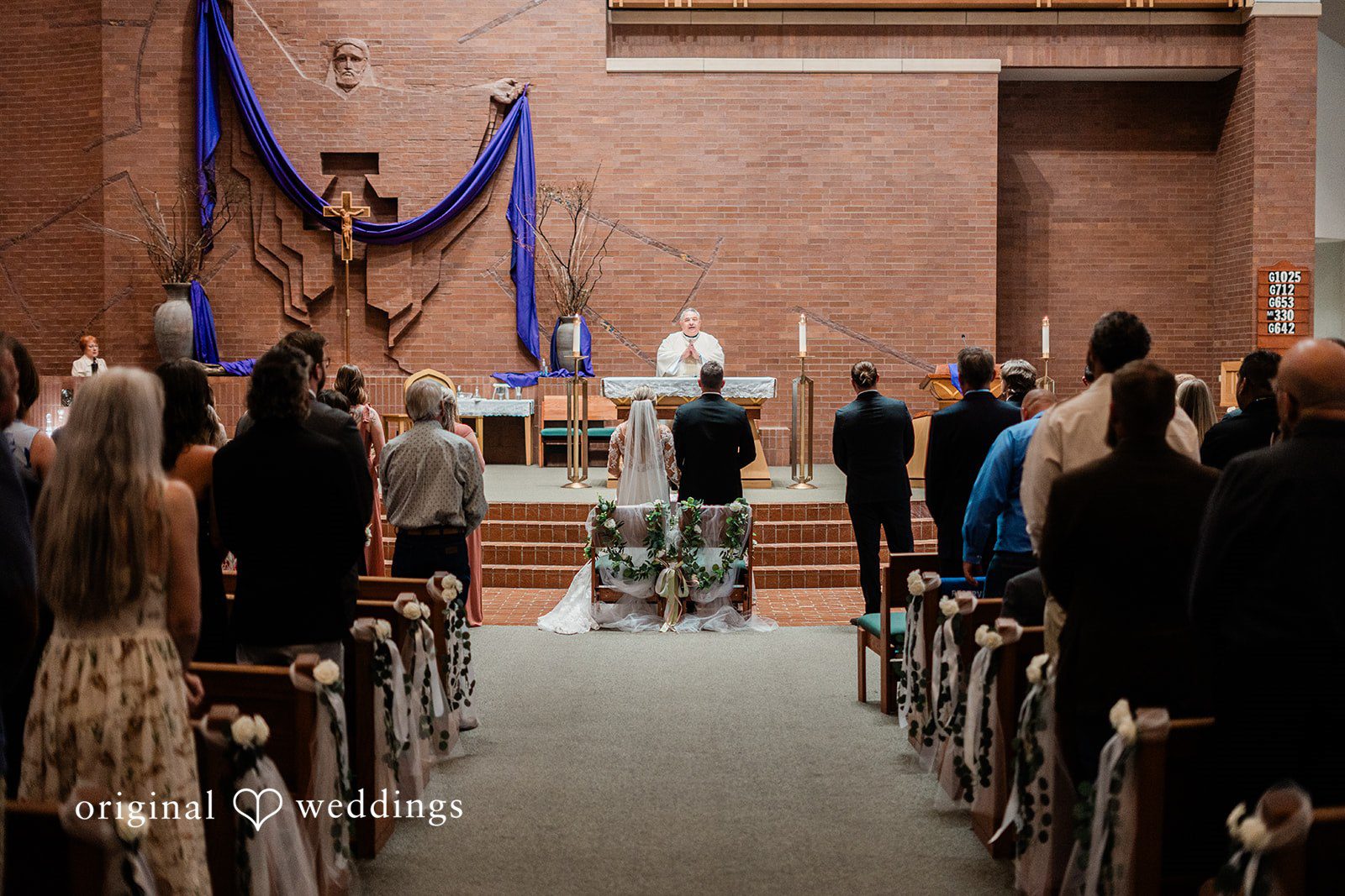 The couple's wedding ceremony at St. Mark