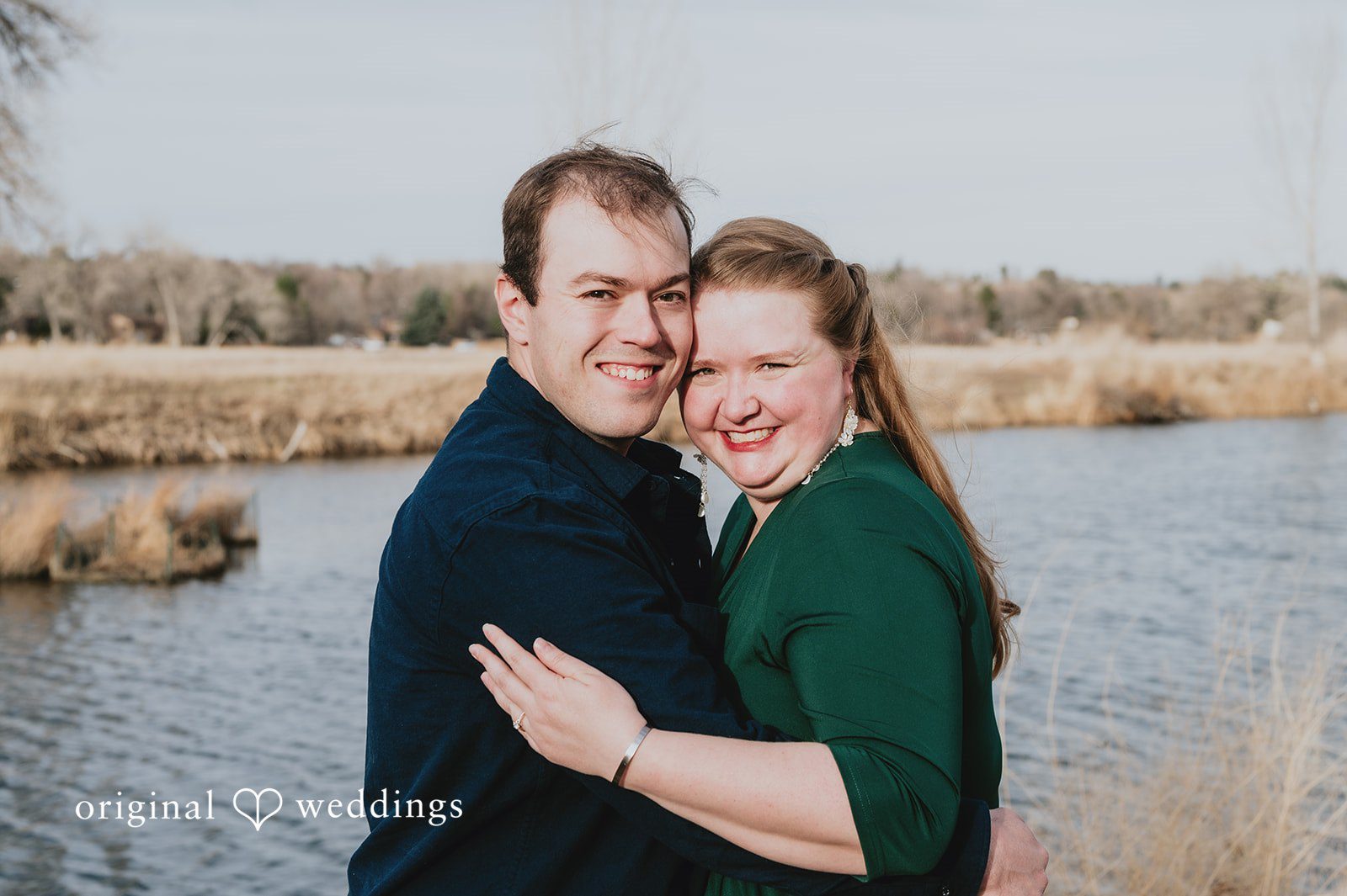 Lovely pose of couple at Stone House photo session