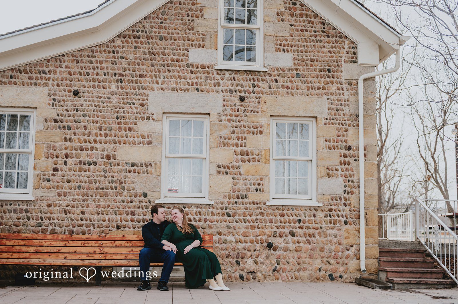 Beautiful picture of couple at Stone House