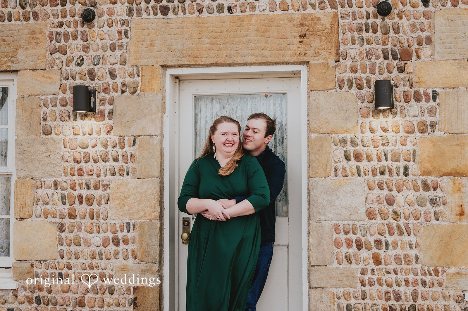 Lovely couple sharing their happiness during photo session