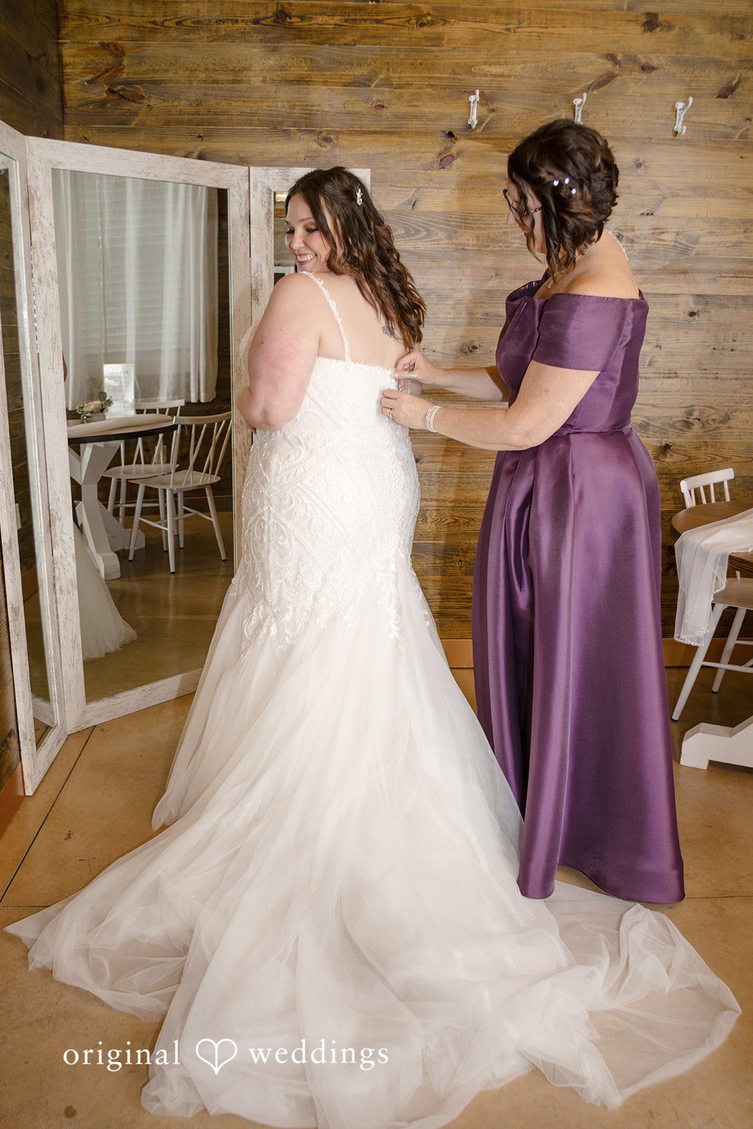 Katrena + Ryan Bride getting ready before putting on her wedding dress