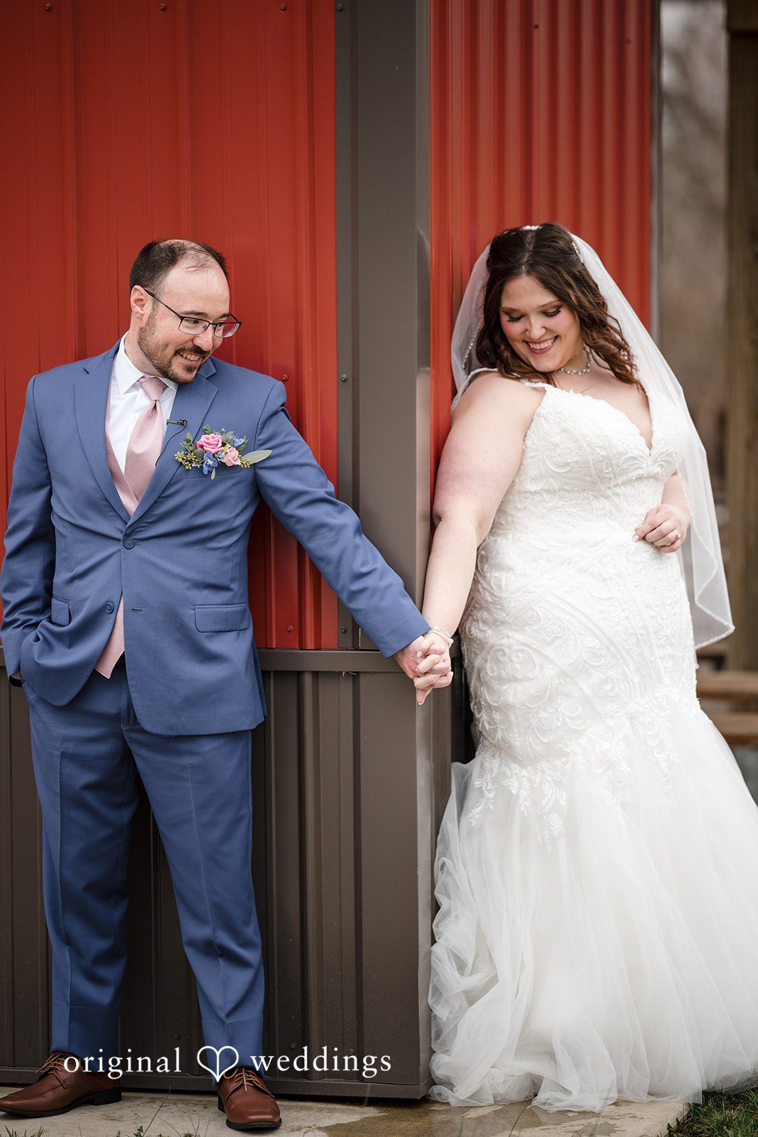 Katrena + Ryan Emotional first look moment between the bride and groom