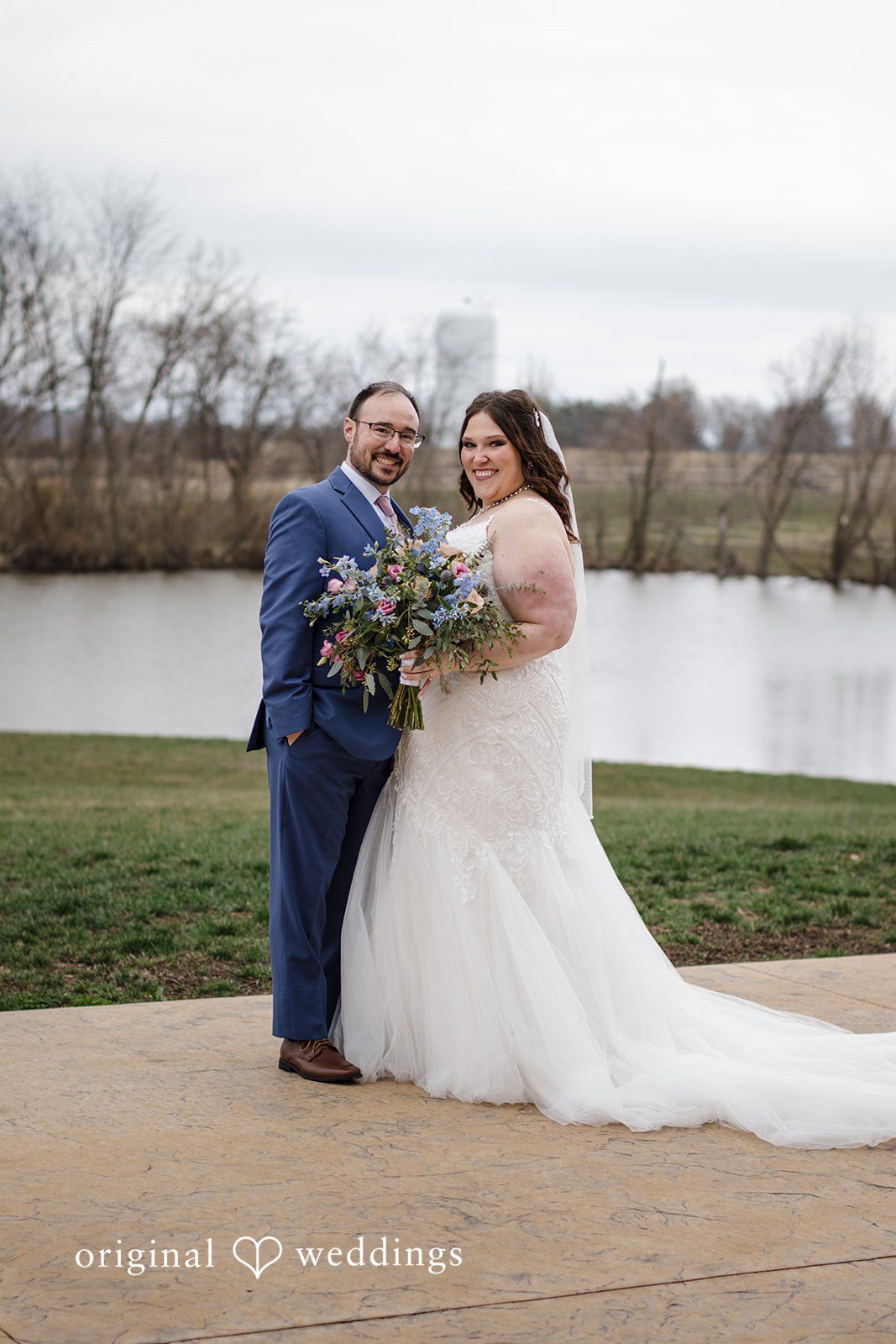 Katrena + Ryan Bride and groom embracing outdoors during wedding portraits