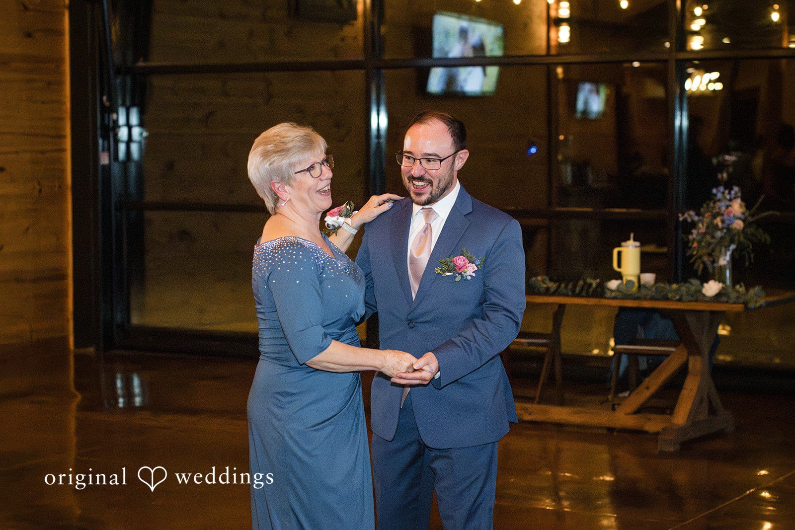Katrena + Ryan Groom dancing with his mother during the wedding celebration