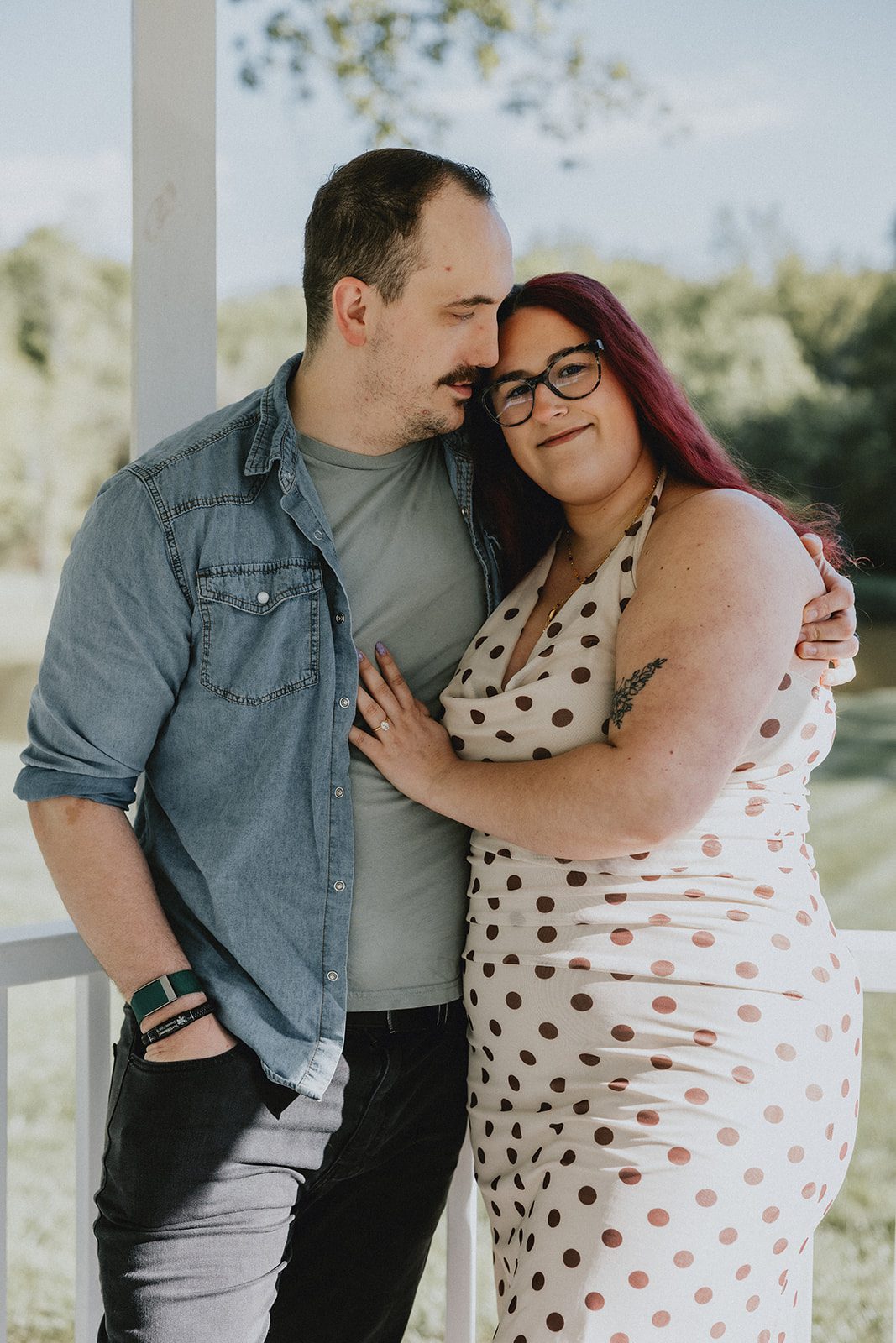 Our Cleveland engagement photographers captured a stunning portrait of the couple at Sun Valley