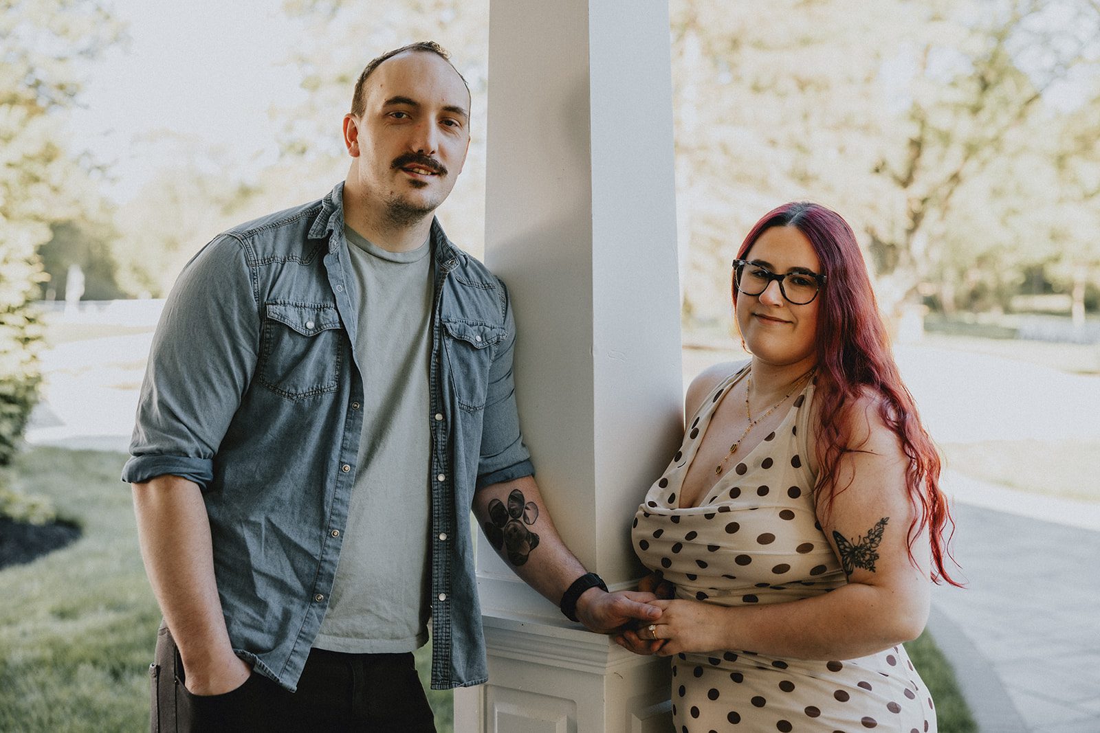 A beautiful portrait of them at their engagement session venue