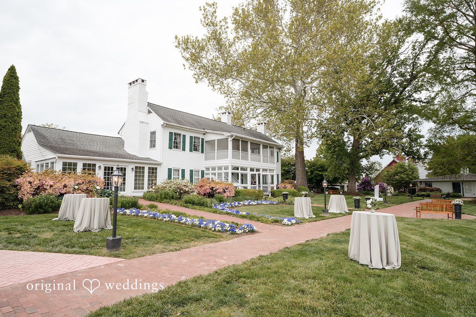 Beautiful wedding venue setup at Swan Harbor Farm