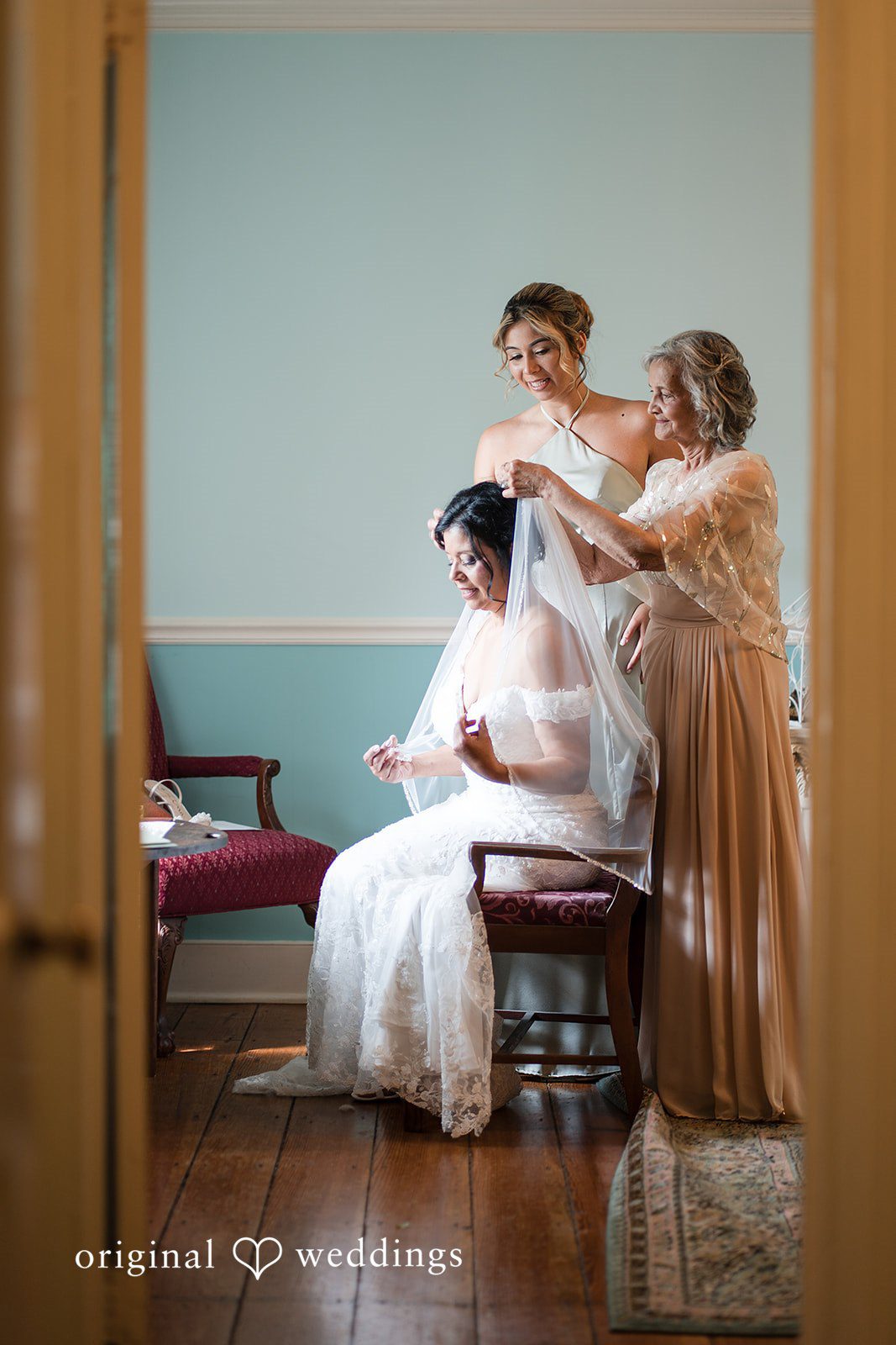 Elegant bridal preparation photography at Swan Harbor Farm