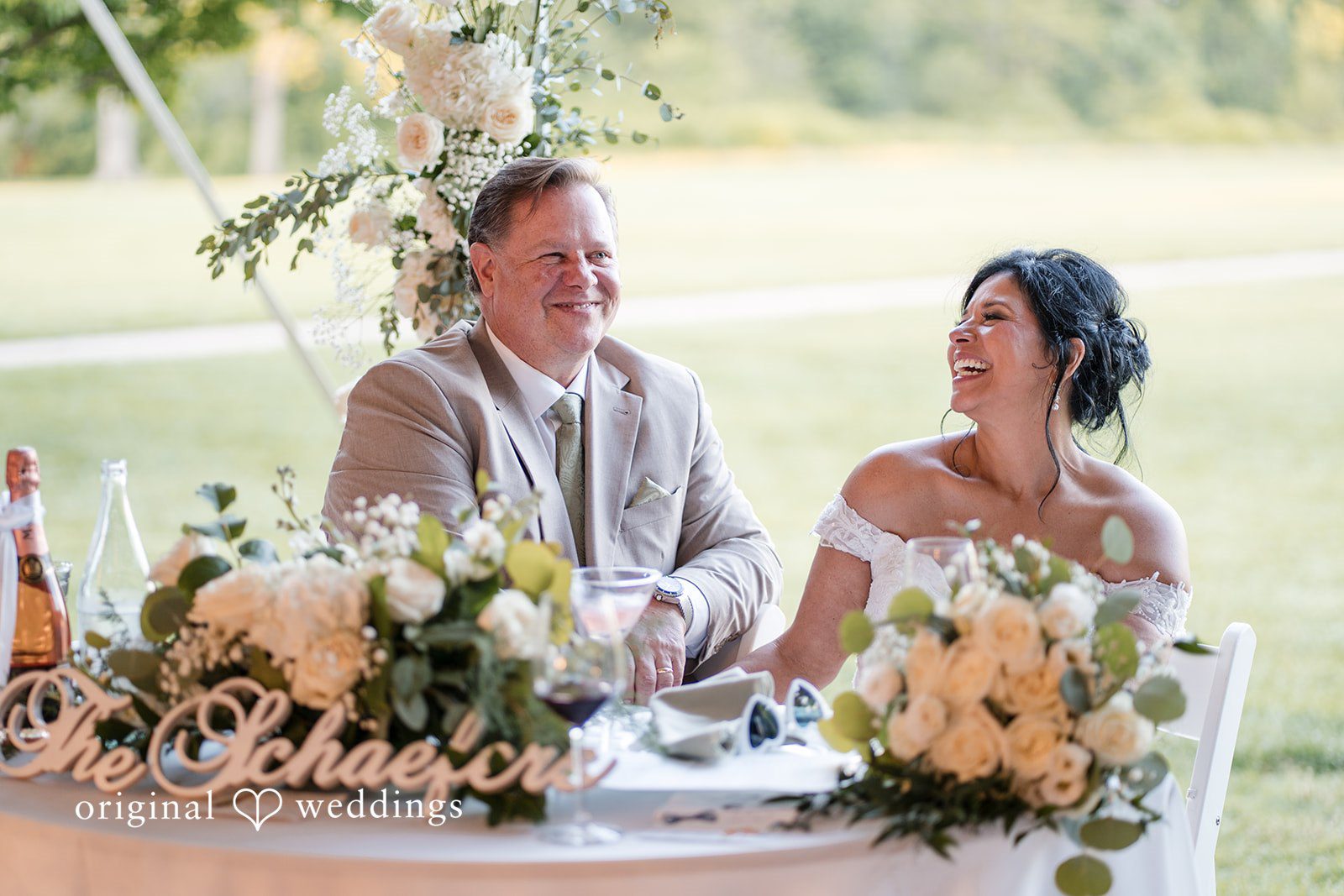 Beautiful emotional wedding picture of couple  at Swan Harbor Farm