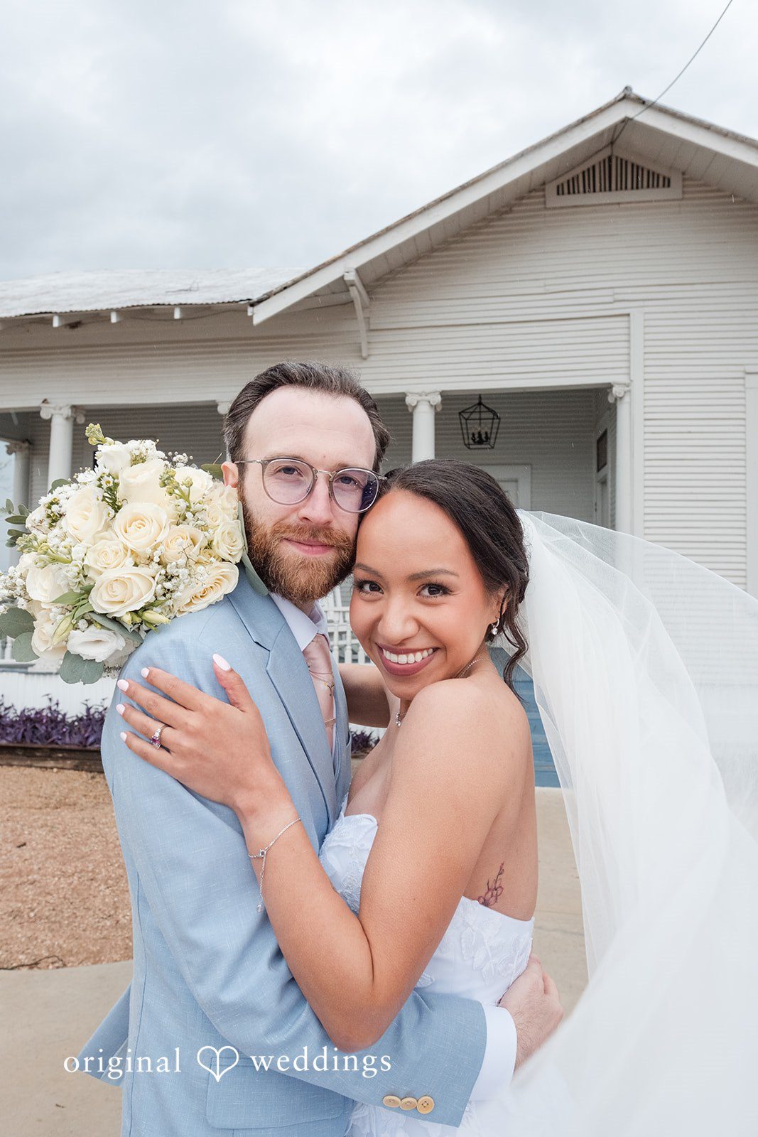 Dana + Daniel Loving embrace between bride and groom before the ceremony