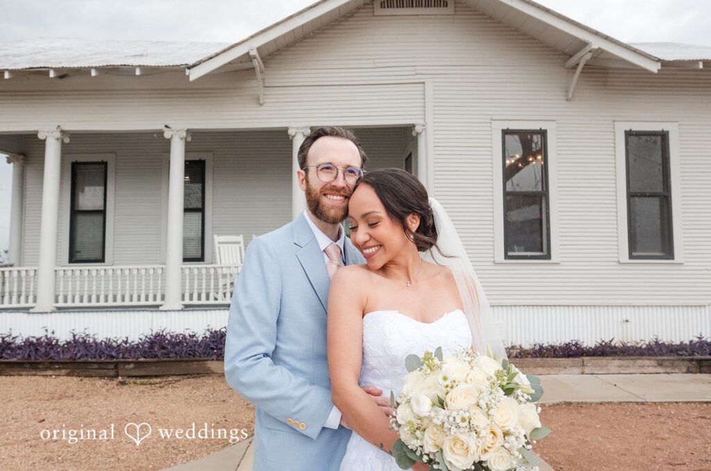 Dana + Daniel Bride and groom portrait at The Allen Farmhaus