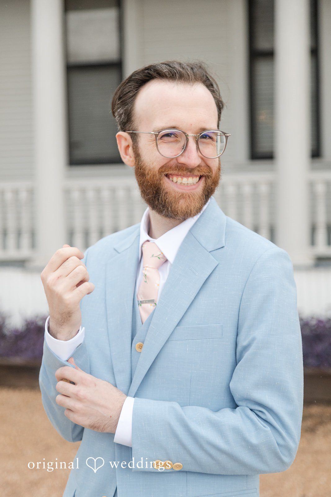 Dana + Daniel Solo groom portrait in timeless wedding styling
