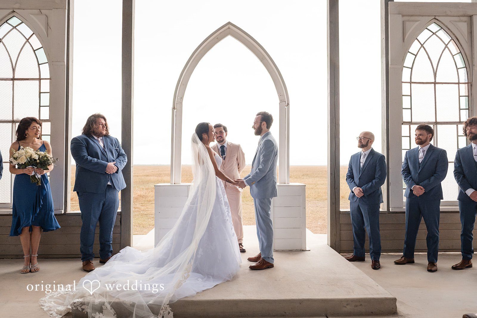 Dana + Daniel Wedding ceremony setup at The Allen Farmhaus in San Antonio