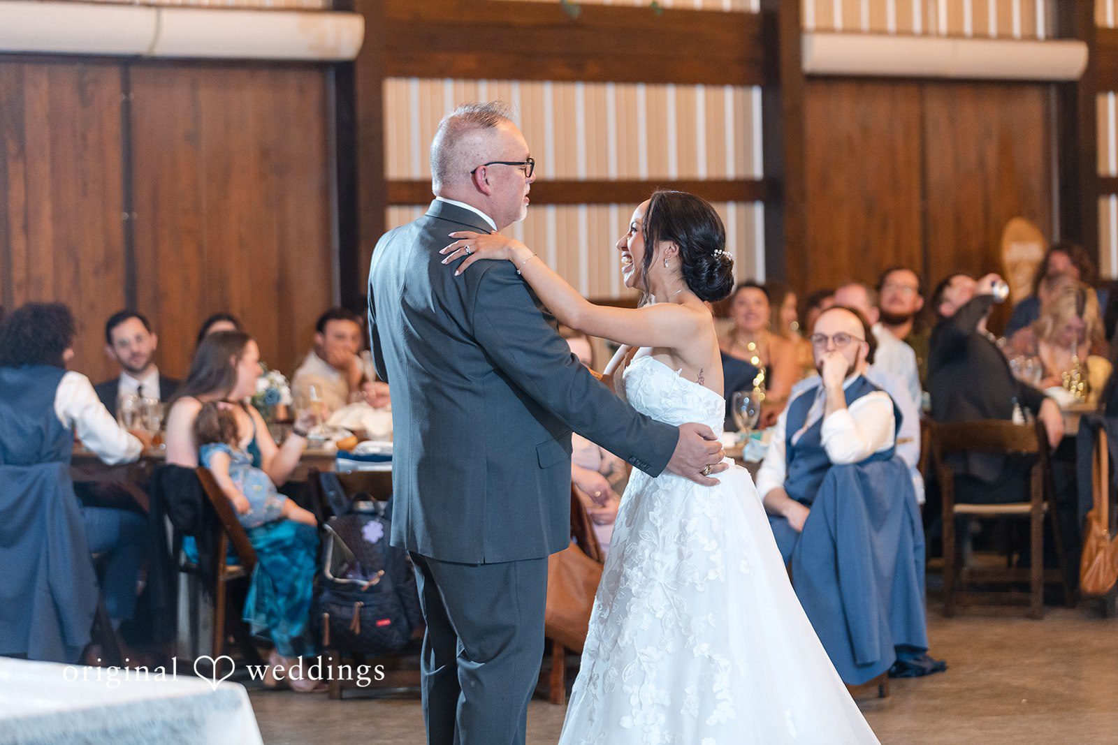 Dana + Daniel Bride dancing with her father at the reception