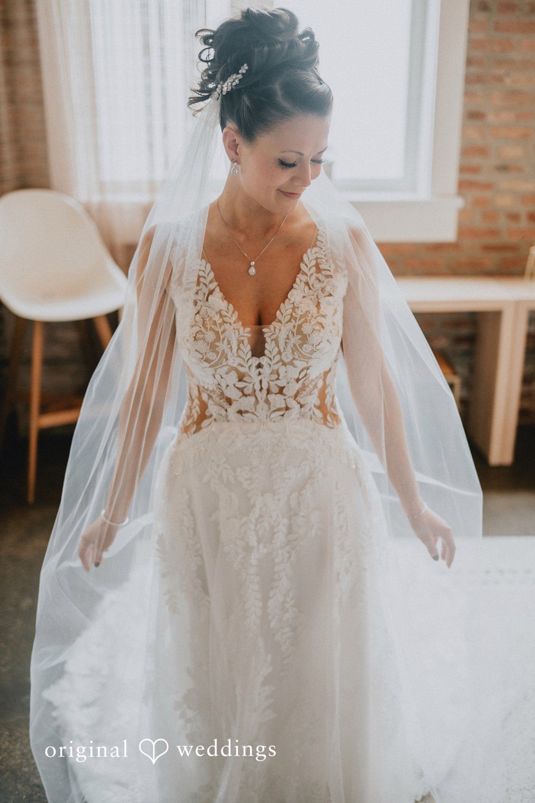 A stunning portrait of the bride