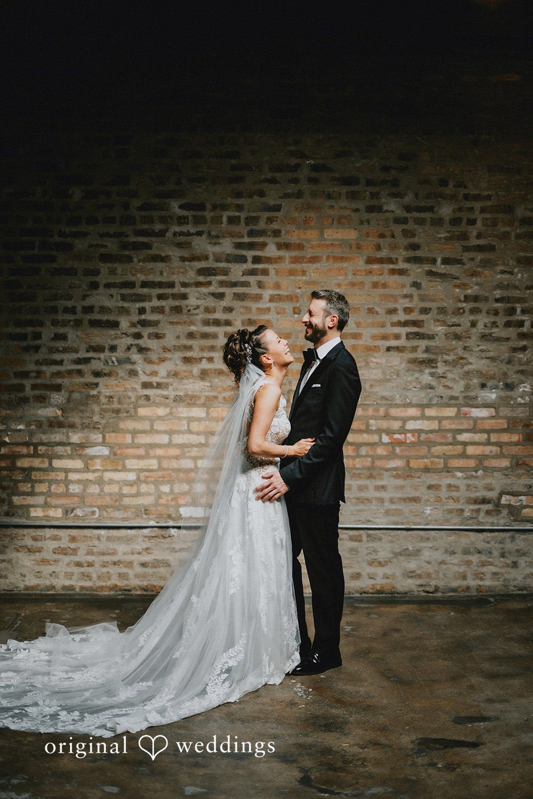 Our Chicago wedding photographers captured a joyful portrait of the couple at The Arbory