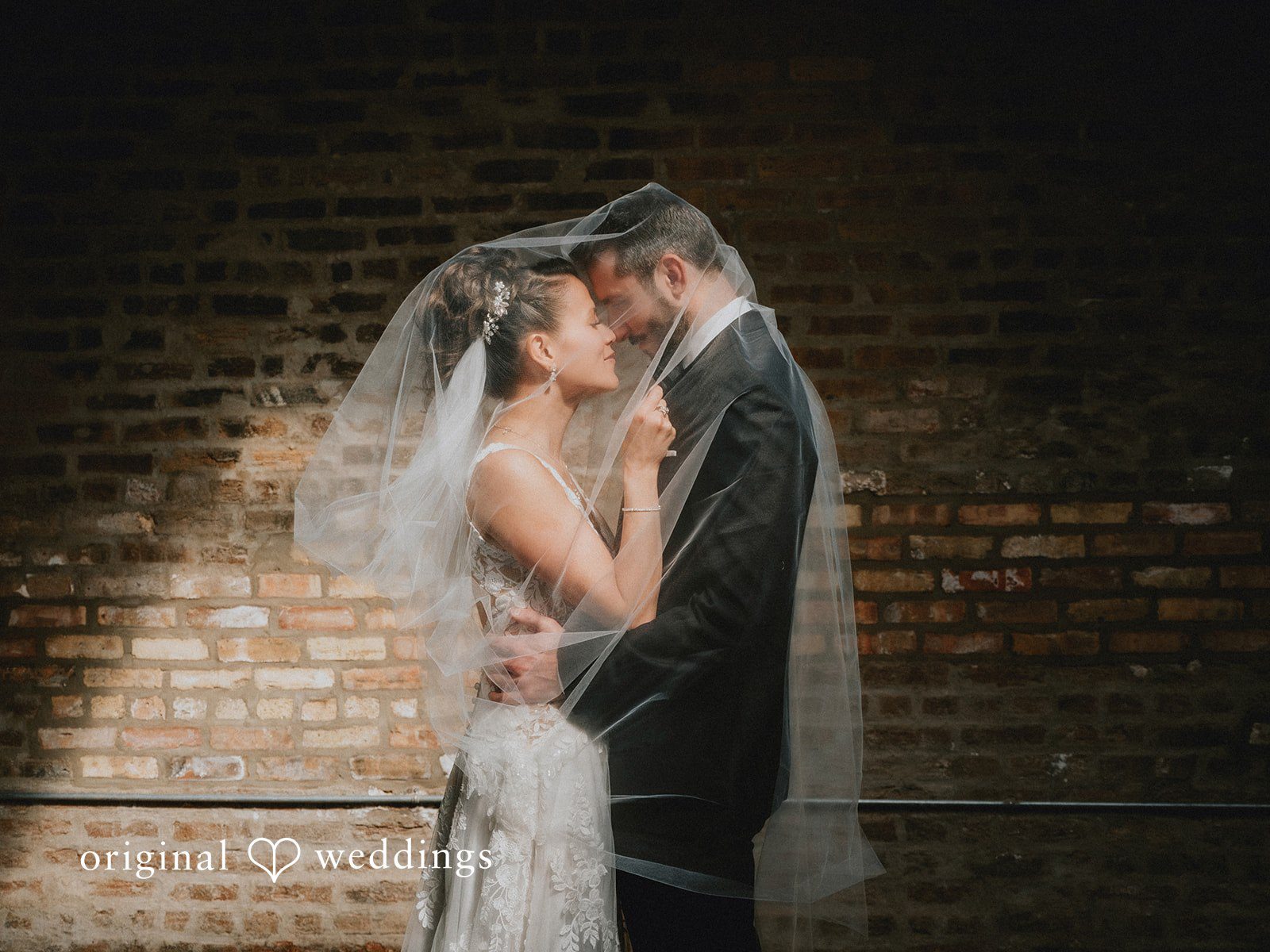 A stylish portrait of the couple