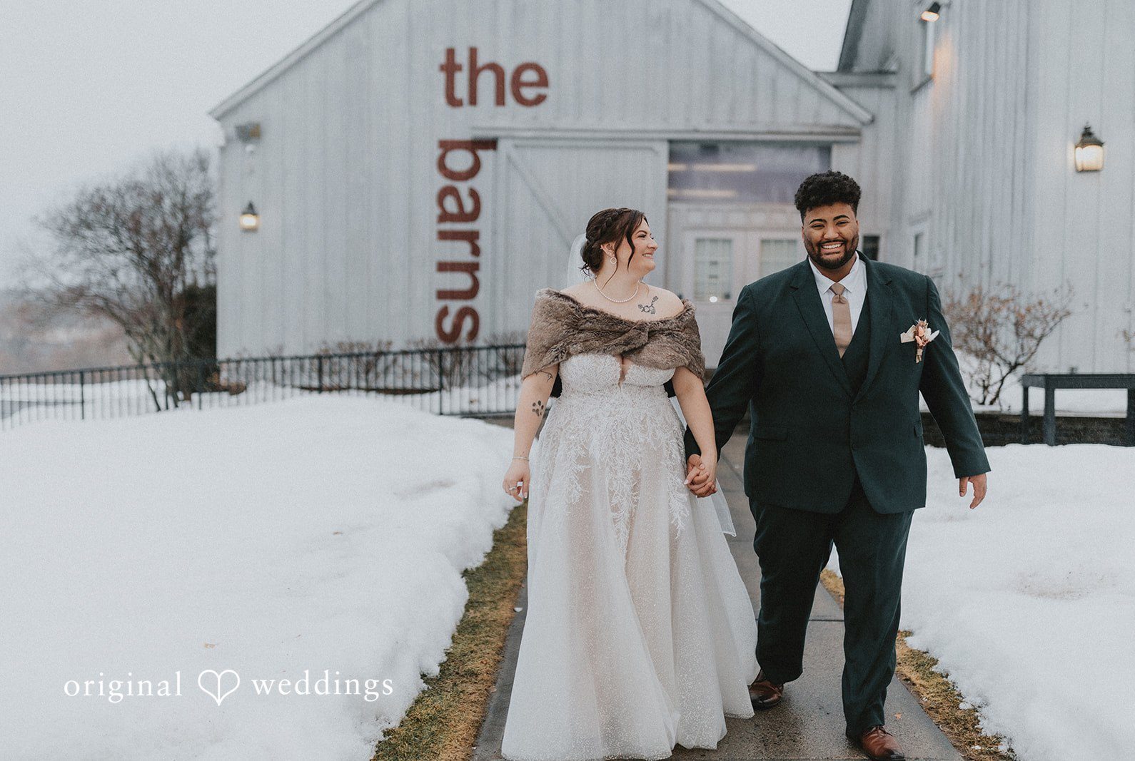 Stunning Portrait of Couple at The Barns at Wesleyan Hills by Hartford Ct Wedding Photographers from Original Weddings.
