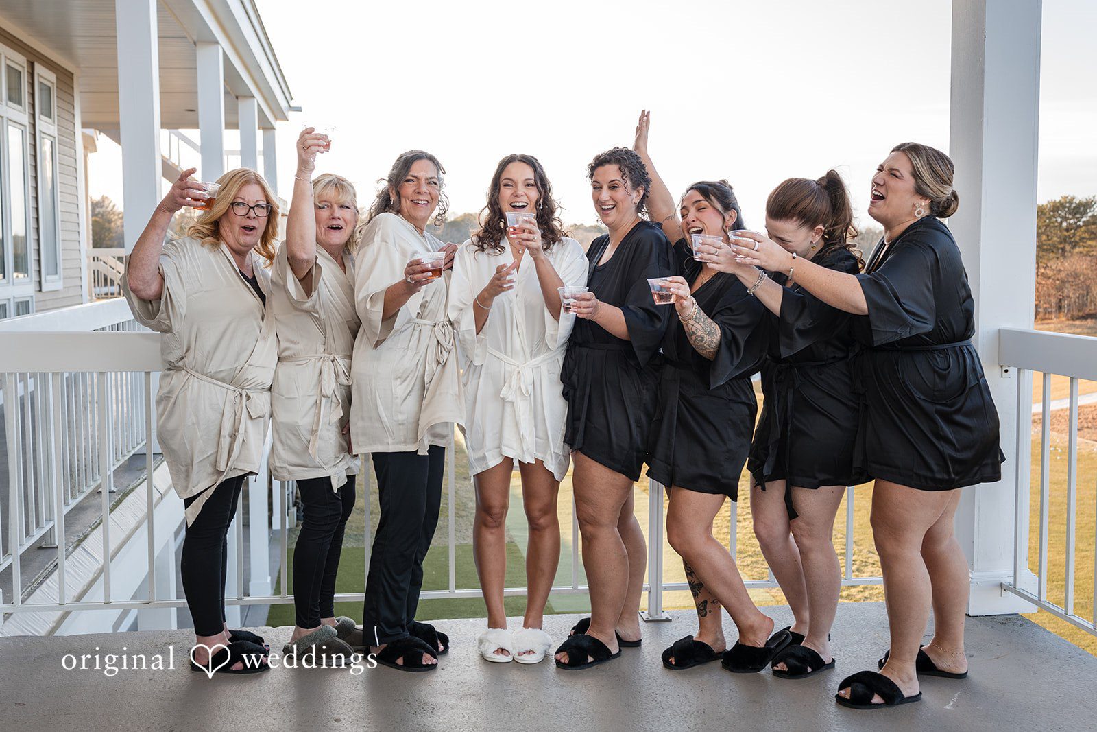 Lovely picture of bride with bridesmaids