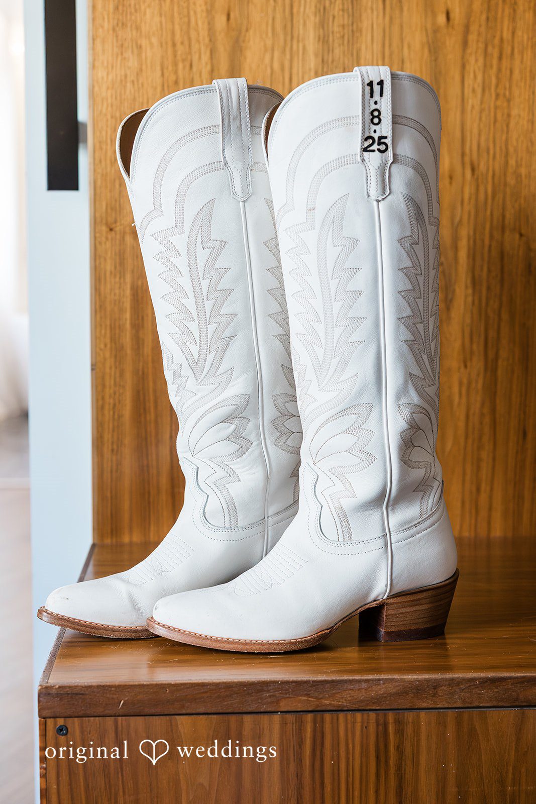 Close-up of wedding shoes at The Carlisle Room