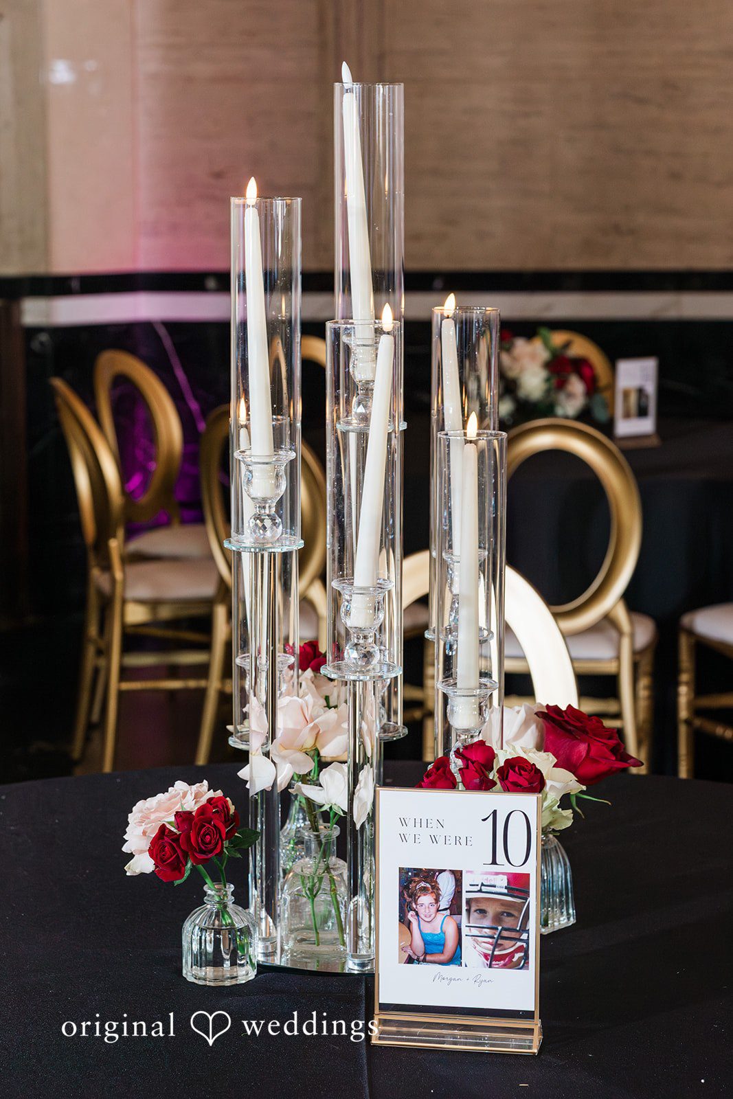 Elegant table decor with candles and flowers at The Carlisle Room
