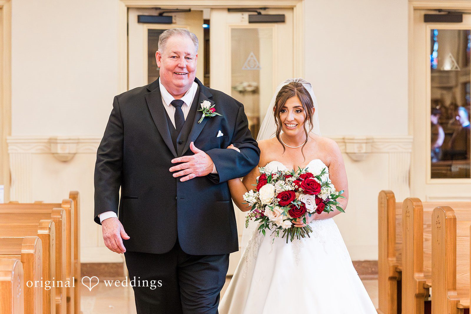 Elegant bridal entry moment at The Carlisle Room