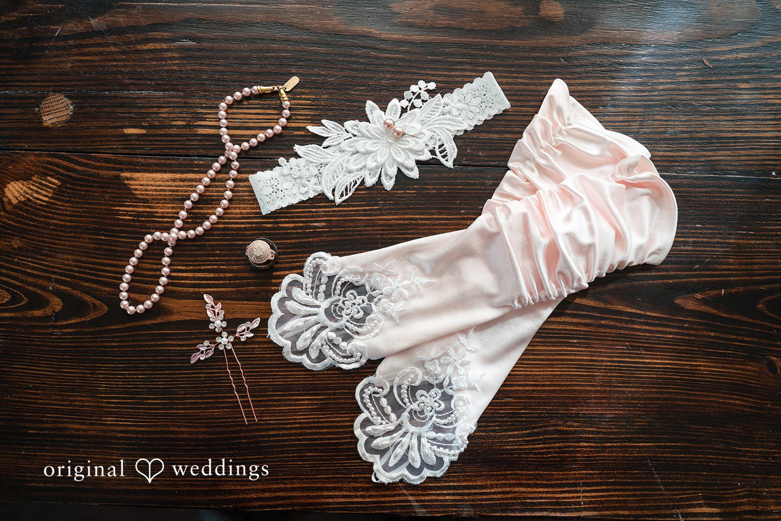 Beautiful bridal accessories arrangement