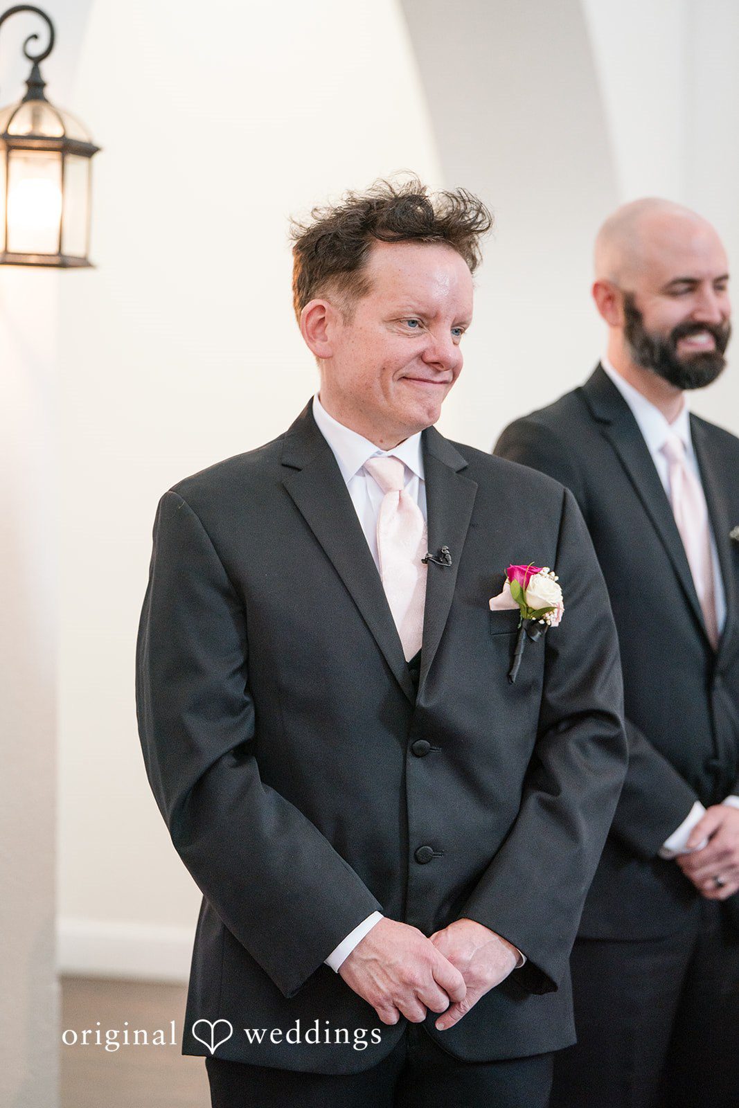 Romantic groom expression shot